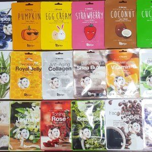 18pk K-beauty facial mask for everyday skincare